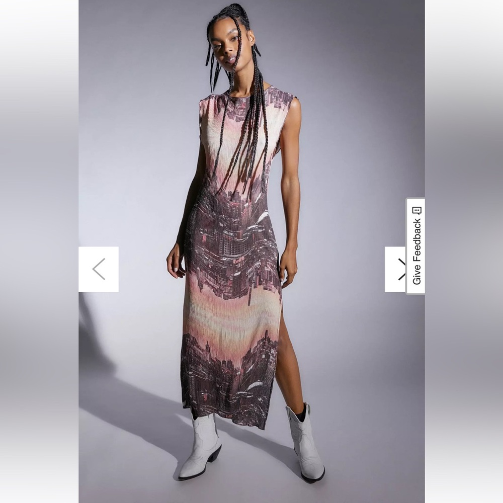 Urban Outfitters Low Key Cityscape Maxi Dress XS